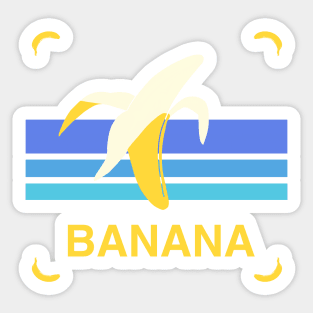 Retro banana design Sticker